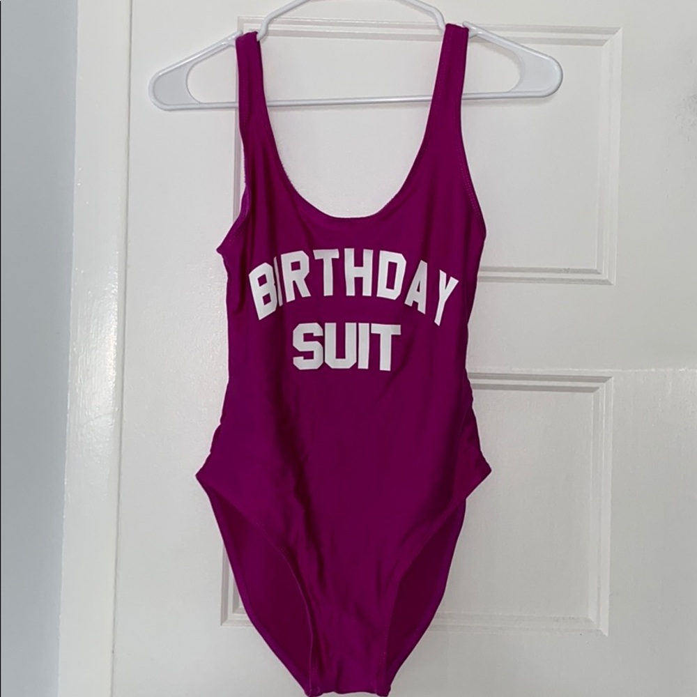 “Birthday Suit” One Piece Swim Suit